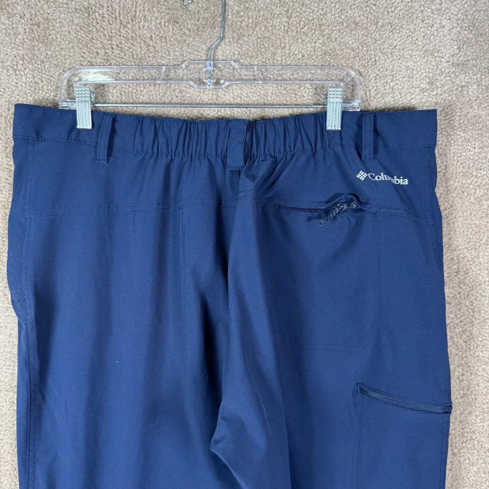 Columbia Hiking Pants Mens 40 X 30 Navy Blue Outdoor Cargo Stretch Lightweight